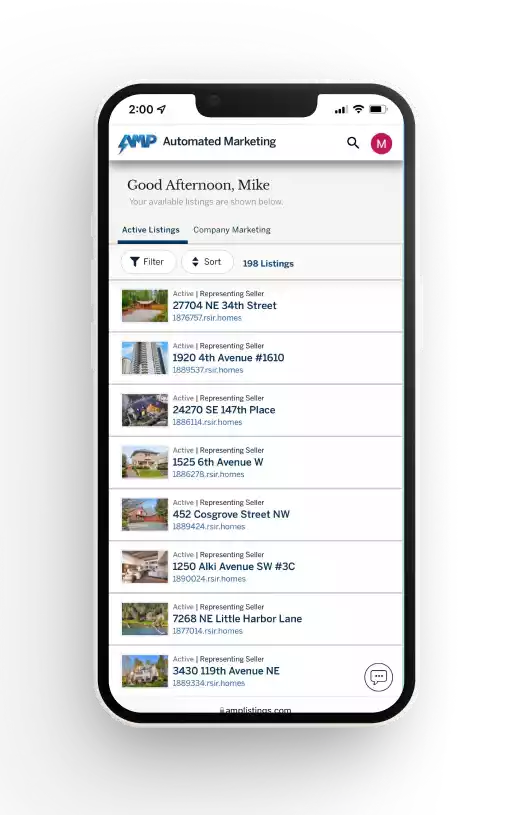 iPhone running AMP